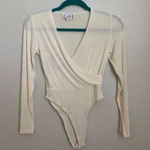 Vintage off white pearlescent bodysuit